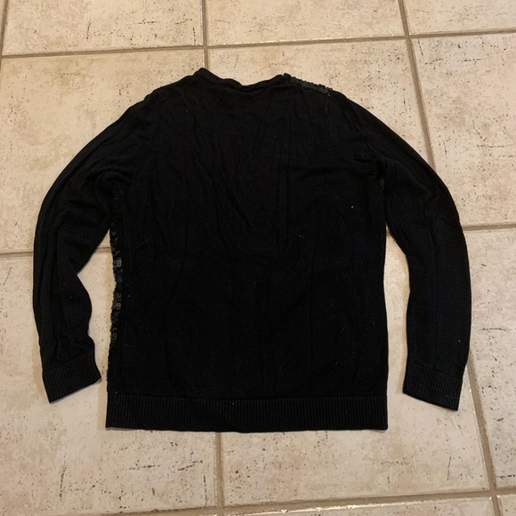 Jessica Petite Sequin Cardigan Black V-Neck S/P (6-8) - Picture 2 of 6